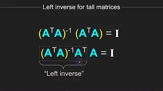 Left inverse and right matrix inverses