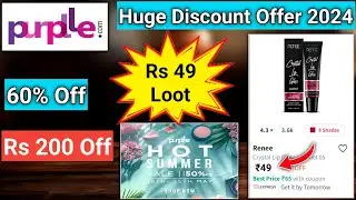 Purple Rs 49 Loot + Rs 200 Off ll Purple coupon code today l purple app coupon code l purple coupon