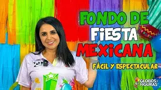 C&oacute;mo CREAR un FONDO para Fotos muy Mexicano con Globos y Figuras