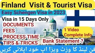 SCHENGEN VISA 🇫🇮 Finland Visit Visa in 2023 from Pakistan, India & UAE, Documents, Cost & Process 🇫🇮