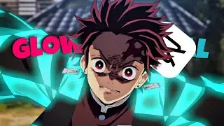 Anime glow Tutorial ( App: CapCut ) #anime #tutorial #glow #tanjiro #demonslayer
