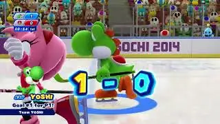 Mario & Sonic at the Sochi 2014 Olympic Winter Games - Ice Hockey #108 (Team Yoshi)