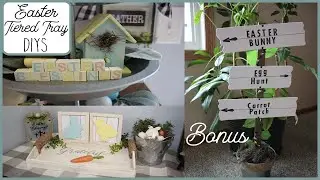 Easter Tiered Tray DIYS - Dollar Tree DIYS 2021 - Spring Tiered Tray
