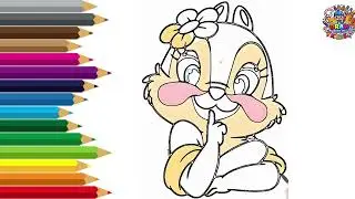 How to Draw a Cute Cartoon Chipmunk Girl 🐿️💖 | Easy Drawing for Kids | Step by Step Tutorial#kids
