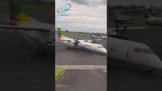Arrival of Camair-Co #dash in Douala Airport. #short