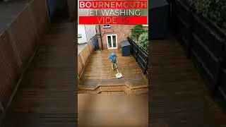 Filthy slippery decking transformed with pressure washing