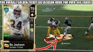 GOLDEN TICKET BO JACKSON RUNS FOR OVER 400 YARDS! 99 SPEED GT BO JACKSON! | MADDEN 20 ULTIMATE TEAM