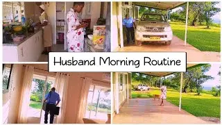 *REALISTIC* MORNING ROUTINE/, preparing husband for work,no voice