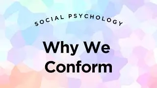 Social Psychology - Lecture 7 - Part 2 - Why We Conform