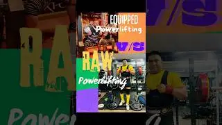Equipped Powerlifting v/s Raw powerlifting  . @powerliftingindia  @Natural.Powerlifting