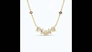 14K Yellow Gold Delicate Pendant Diamond Necklace #delicatejewelry #delicate #diamondnecklaces #gold