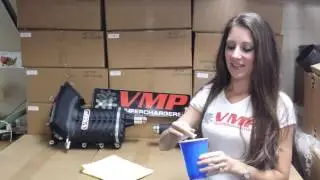 VMP 1000th TVS supercharger giveaway drawing with Rebecca Starkey Racing
