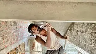 Beam plastering technique-Amazing work beam fast and easy plastering process