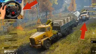 Two Tow Truck Challenge | SnowRunner | Logitech G29 Gameplay