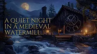 Quiet Medieval Sleep Story: A quiet night in a medieval watermill, listening to the rhythmic groanin