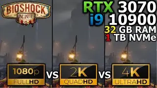 BioShock Infinite  | 1080p vs 1440p vs 2160p | RTX 3070 | i9 10900 | 32GB RAM | 1TB NVMe