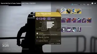 How to find Xur in Tower's Hangar! - Fastest route!  - Destiny 2