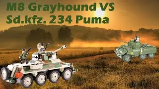 Lego/Cobi M8 Grayhound VS Sd.kfz. Puma World War II Animation
