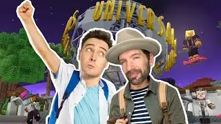 UNIVERSAL STUDIOS Theme Park Trip! Minecraft x Universal Studios Experience DLC with Andy and Luke