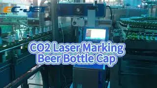 CO2 Laser Marking for #beer #bottle #cap #printing #industry #machine #packaging #laser #solution