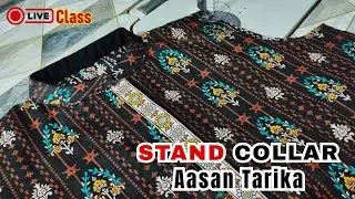 How to Cut a Stand Collar | Easy Guide for Beginners | Lace Design Tutorial (Live)