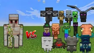 BABY IRON GOLEM vs EVERY MINECRAFT BABY MOBS😱 | MINECRAFT MOBS FIGHT #minecraft