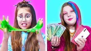 Chica rica popular vs pobre nerd || Momentos divertidos e inc&oacute;modos con amigos