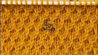 C&oacute;mo tejer el Punto Diamantes m&aacute;s f&aacute;cil que he visto en dos agujas - Soy Woolly