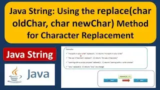 Java String: Using the replace(char oldChar, char newChar) Method for Character Replacement
