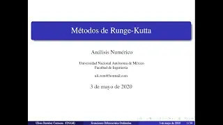 7 Métodos de Runge-Kutta (Teoría)