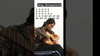 Guitar Chords for Ek hasina thi ( guitar tabs) | karz - easy guitar chords ek haseena thi #guitar