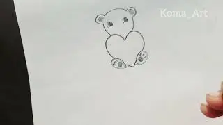 Happy new year 2026 drawing |Pencil drawing for new year | teddy bear new year art#drawing #trending
