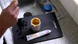 making use of empty toothpaste tubes.