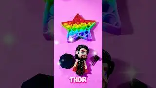 Super Hero Thor and Beautiful Pop It #shorts #thor #superhero #fidget