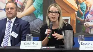 Rep Elise Hall makes an opening statement