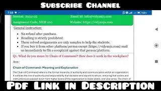 IGNOU MER 010 Solved Assignment 2024-25