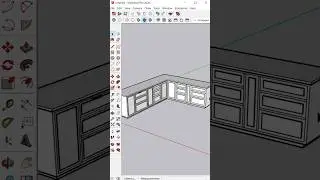 Kitchen Design👩&zwj;🍳- SketchUp #shorts #sketchup #kitchendesign #sketchuptutorial