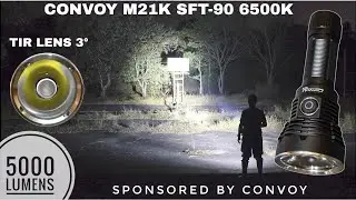 Обзор и сравнение характеристик светового пучка Convoy M21K SFT-90 6500K с M21K LHP73B 5000K