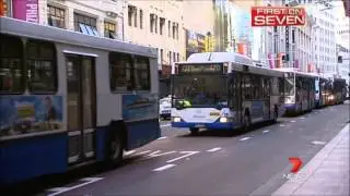 Seven News Sydney - 9 out of 10 Sydney Buses run late in CBD (29/4/2013)