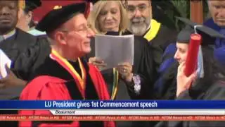 LU President gives 1st Commencement speach