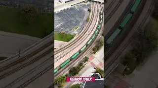 Goods train view from one of the tallest tower #goodstrains #tallesttower