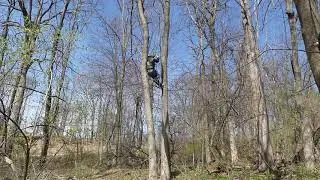 5lbs of gear climb 30' up then down in 5 minutes easy with preset paracord loop SRT/ SRS climbing