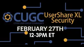 CUGC User Share XL (02-27-19): Security
