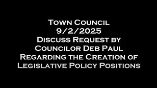 Legislative Advocacy: Town Council's Role in State Affairs