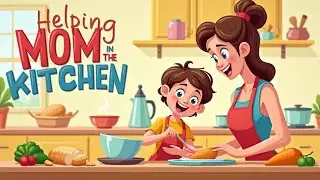 Helping Mom in the Kitchen Song 👩&zwj;🍳 | Fun Kids Song About Helping Parents | Cooking Together