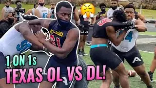 The BEST Linemen In Texas Go AT IT 1v1! Top Ballers Become ALL AMERICANS!?