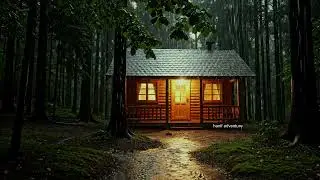 DARK FOREST CABIN RAIN | DEEP SLEEP & INSOMNIA RELIEF 🌧️ Deep Sleep ASMR | Insomnia Relief