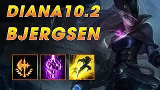 Bjergsen Diana Mid vs Zoe Yassuo - Patch 10.2 Season 10 - NA Master Solo Queue