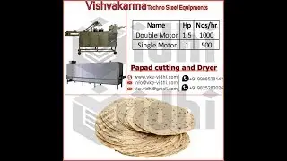 ALL TYPE OF PAPAD MAKING MACHINE WITH DRYER - APPALAM MAKING MACHINE