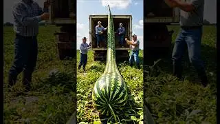 U.S.farmer grows watermelon with a dolphin-shaped tail